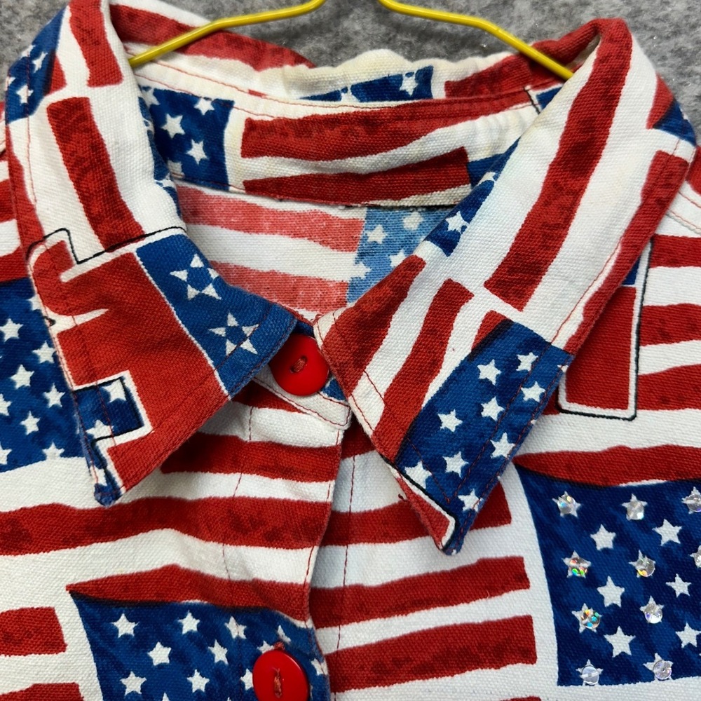 USA 250th Anniversary GOP Elephant Republican Jacket Women L Patriotic Sequins - Picture 3 of 6